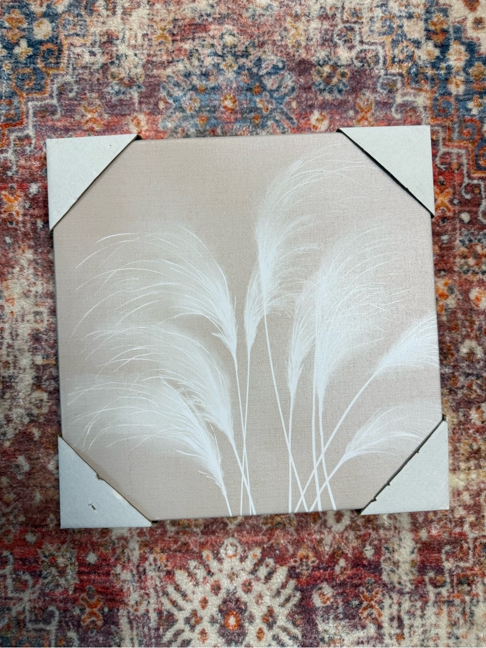 Neutral Pampas Grass Canvas Wall Art 12x12 Hobby Lobby Decor